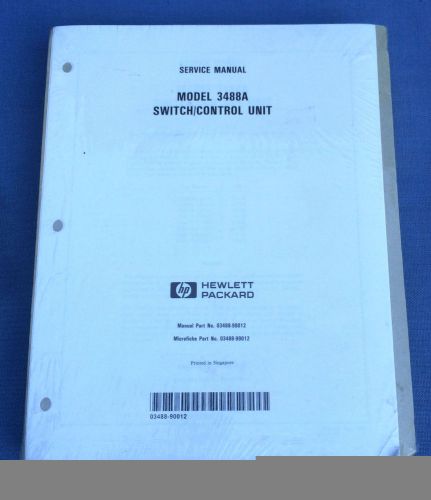 HP 3488A Switch/Control Unit Service Manual  03488-90012 New