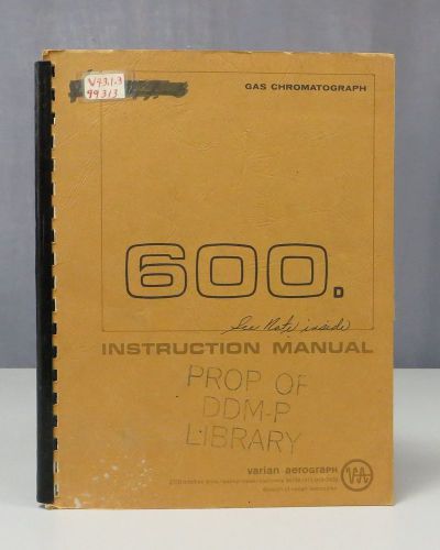 Varian 600-D Gas Chromatograph Instruction Manual