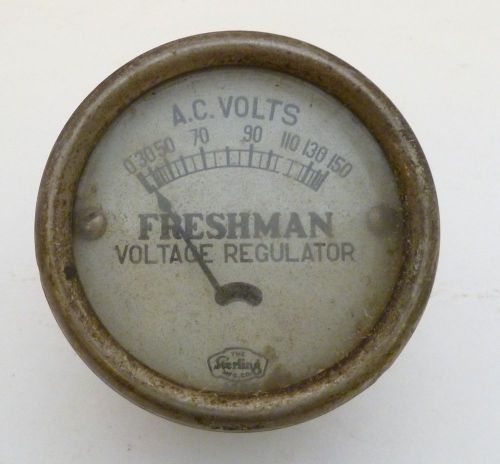 Freshman Voltage Regulator Meter 0-150, AC By Sterling, 2&#034; Hole, Old, Vintage