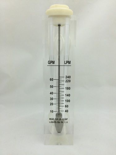 Water Flow Meter - Rotameter 10 - 60 gpm