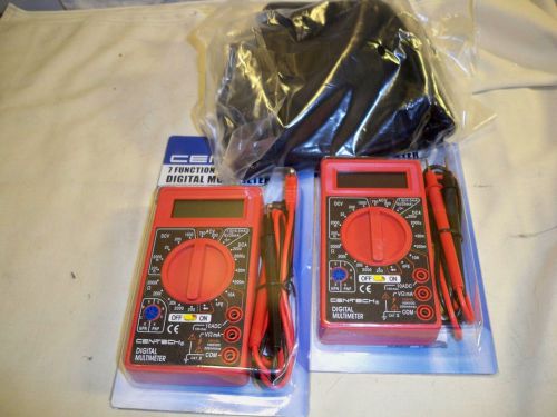One cen-tech - 7-function digital multimeters with case-new-free shipping for sale