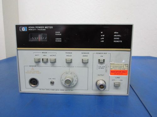 Hewlett packard hp 436a power meter 1 mw 50 mhz w/ option 002 022 - for parts for sale
