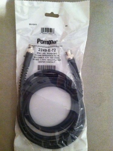 Pomona Electronics BNC (M) to BNC (M) 6&#039; RG-59 Cable P/N 2249-E-72 8pcs
