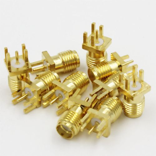 10 x New SMA female PCB Edge Mount RF jack solder Connectors