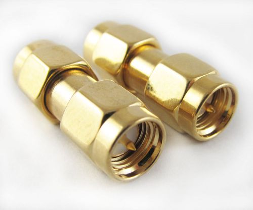 8 Pcs SMA RF Double Male Coaxial Connector Gold Plated