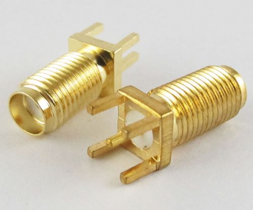 2 Pcs SMA RF Female Board Mount Coaxial Connector SL New