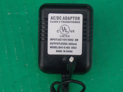 AC Power Supply Adapter DIRECT PLUG-IN D41-6-400 0803 Battery Charger 8W