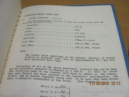 COMPUTER TEST MANUAL 1550: Programmed Current Pulse Generator - Instruction