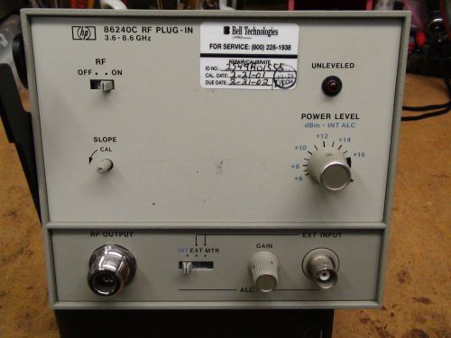 Hewlett packard hp 86240c 3.6 to 8.6 ghz plug in for sale