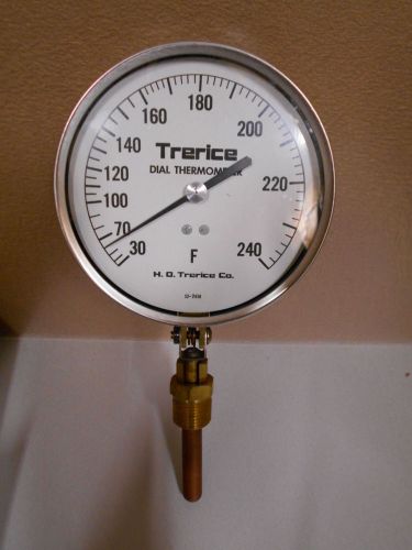 Trerice 5&#034; dial thermometer w adjustable angle  30/240f for sale