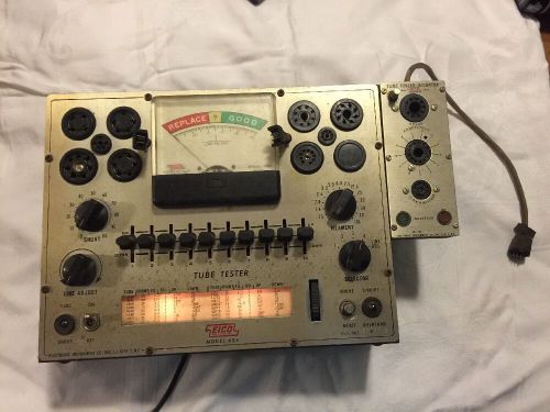 Eico model 625 tube tester with eico model 610 tube tester adapter for sale