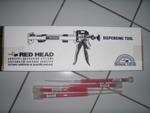 RED HEAD DISPENSING TOOL E102 and 4 RED HEAD MIXING NOZZELS