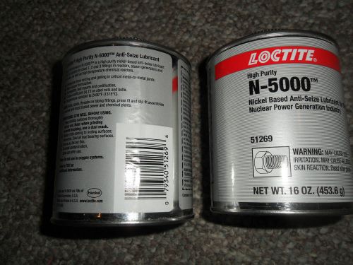 Loctite Nickel Anti Seize N-5000  1lb w/Brush Top Can NEW 2-cans for 1