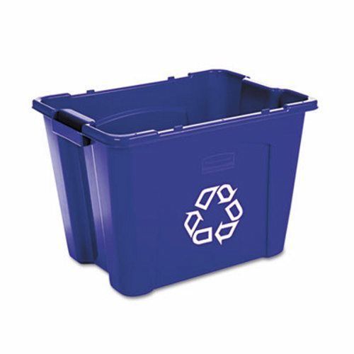 Rubbermaid 14 Gallon Recycling Bin, Blue (RCP 5714-73 BLU)