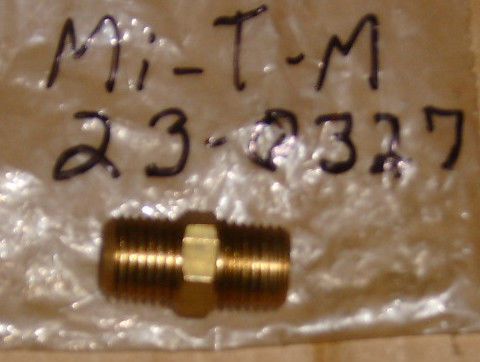 Mi-T-M Air Compressor Brass Nipple pt # 23-0327 NEW B3