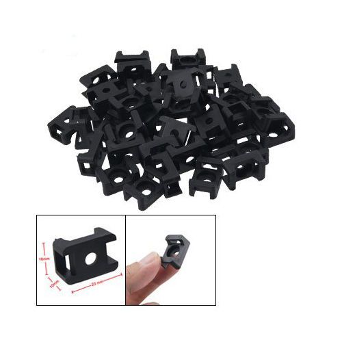 New black 4.5mm width cable tie base saddle type mount wire holder 100pcs   sf for sale