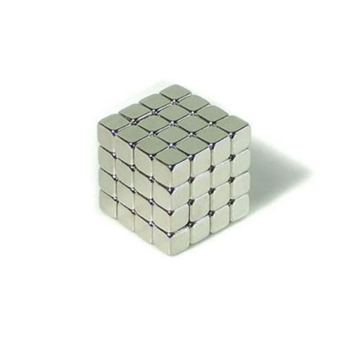 64pcs 5/32&#034; x 5/32&#034; x 5/32&#034; Block 4x4x4mm Neodymium Magnet Strong Rare Earth N35
