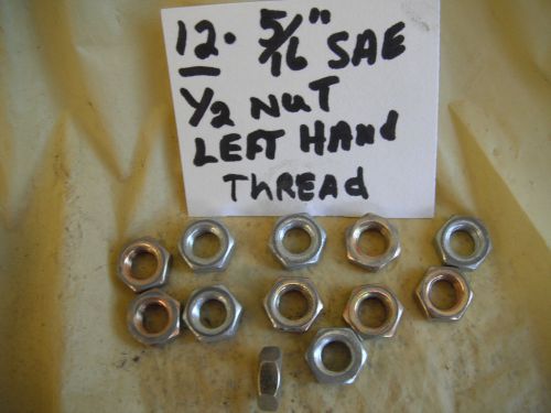 12   5/16&#034; S.A.E.   1/2  Nuts  Left  Hand Thread