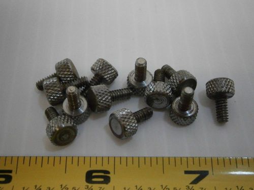 Raf 7124-S-0 Steel diamond knurled thumb screw 1/2 Length 6-32 lot of 12 #401