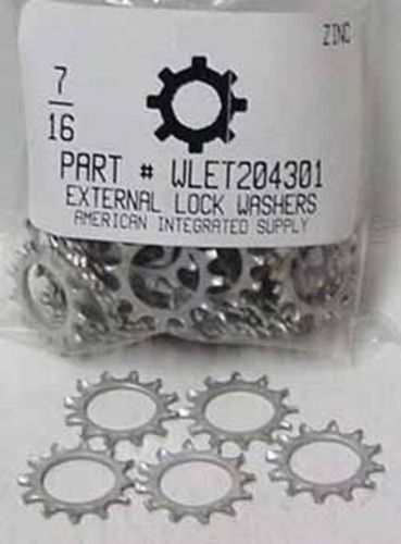 7/16 external tooth lock washers steel zinc plated (50) for sale