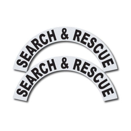 FIREFIGHTER HELMET DECALS FIRE HELMET STICKER - Crescents set - Search &amp; Rescue