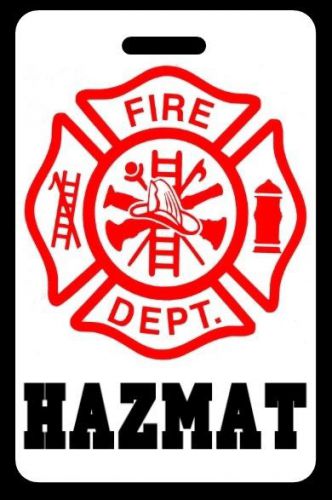 HAZMAT Firefighter Luggage/Gear Bag Tag - FREE Personalization - New