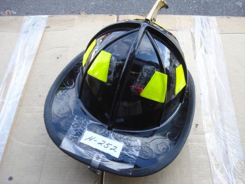 Cairns 1010 Helmet Black + Liner Firefighter Turnout Bunker Fire Gear ...H-252