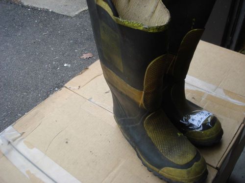 MORNING PRIDE  Firefighter Turn Out Gear Rubber Boots Steel Toe  10M-11....R-154