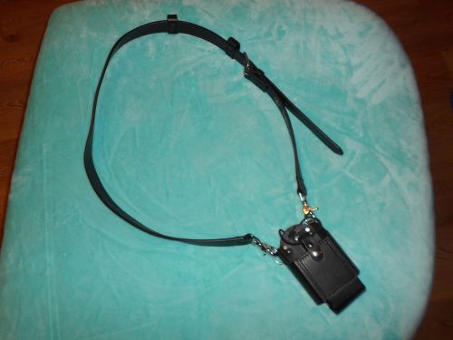 Leather  radio holster with belt - boston for sale