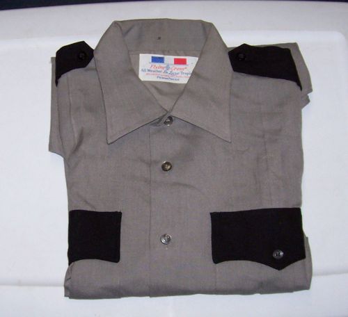 Flying cross uniform shirt grey with black epaulets/flaps size m * free ship for sale