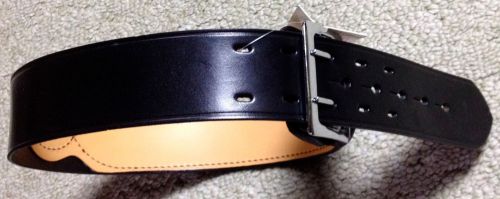 Gould &amp; Goodrich Genuine Plain Black Leather Half Lined Sam Browne Duty Belt