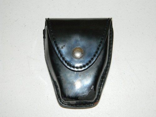Dutyman 9131u black leather police handcuff case holster for sale