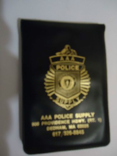 Police memo book, MARKED : AAA Police Supply &#034; COMMONWEALTH OF MASSACHUSETTS&#034;