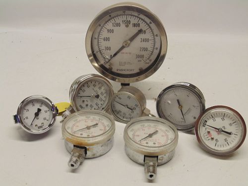 Lot of ashcroft 3000 psi gage &amp; wika matheson span gages 60 160 100 5 psi for sale