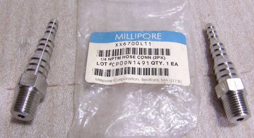 Millipore xx6700l11 ,  1/4 &#034; nptm hose connector 2 pack for sale