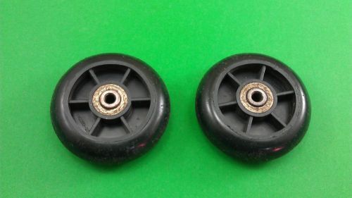 2 RUBBER TINY WHEELS WITH BALL BEARINGS, DIAMETER 2.5&#034;; 1.0 THICK