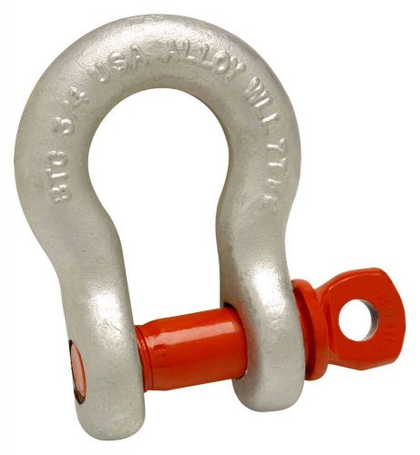 Campbell 419-A Screw Pin Anchor Shackle, Alloy Steel, Galvanized, 3/8&#034; Trade