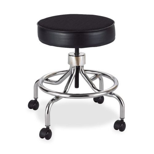 Safco 3432bl lab stool low base w/screw lift 23inx23inx17in-25in black for sale