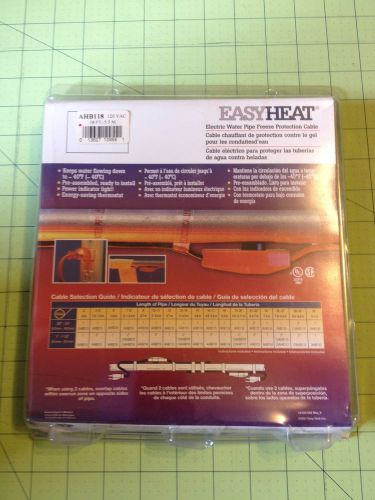 EasyHeat  AHB118- 18&#039; Electric Water Pipe Freeze Protection Cable 120v -14133