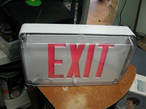 Cooper lighting sure-lites ux71rwhsd self powered red led exit sign for sale