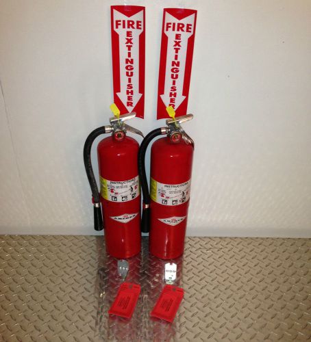 lot of 2-10lb abc amerex fire extinguisher new certification tag scratch &amp; dent