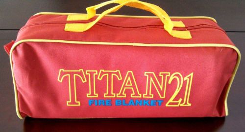 TITAN 21 NO FLAME Fire Blanket with Storage Case - 48&#034;x72&#034;  - SALE PRICE