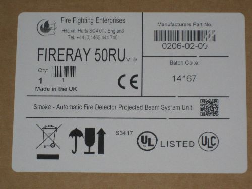 One NEW FIRERAY 50RU Fire Fighting Automatic Smoke Alarm Beam Detector ++NEW++