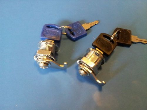 (2) Alliance 5/8 Cam Locks for Cabinets, Drawers Etc .. BOTH KEYED DIFFERENT