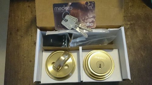 Medeco maxum 11tr503 satin brass high security lock single cylinder for sale