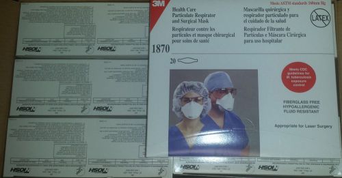 3M 1870 Respirator and Surgical Mask - Protection: N95 - 1Case/ 120 masks total