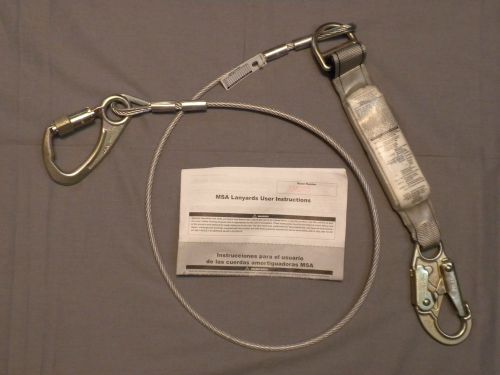Msa fixed cable lanyard fp5k  400 lb part # 10088075 for sale