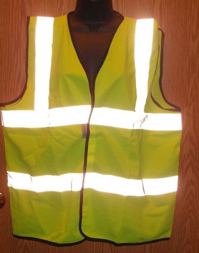 New occulux  safety vest lime yellow in size xl 3m reflective class 2 for sale