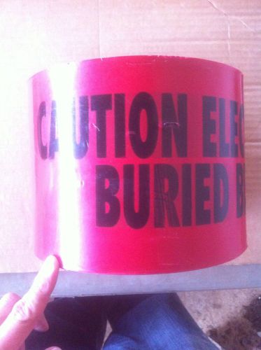 EMPIRE Red Underground Electric Line Caution Tape New 6&#034; wide x 1000&#039; MADE IN US