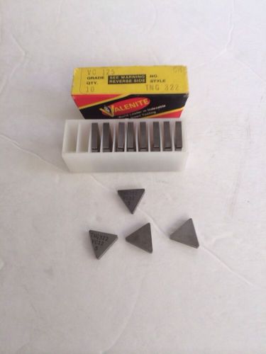 20 New VALENITE CARBIDE INSERTS TNG-322  VC 125 Box Listed As 10 Actually 20